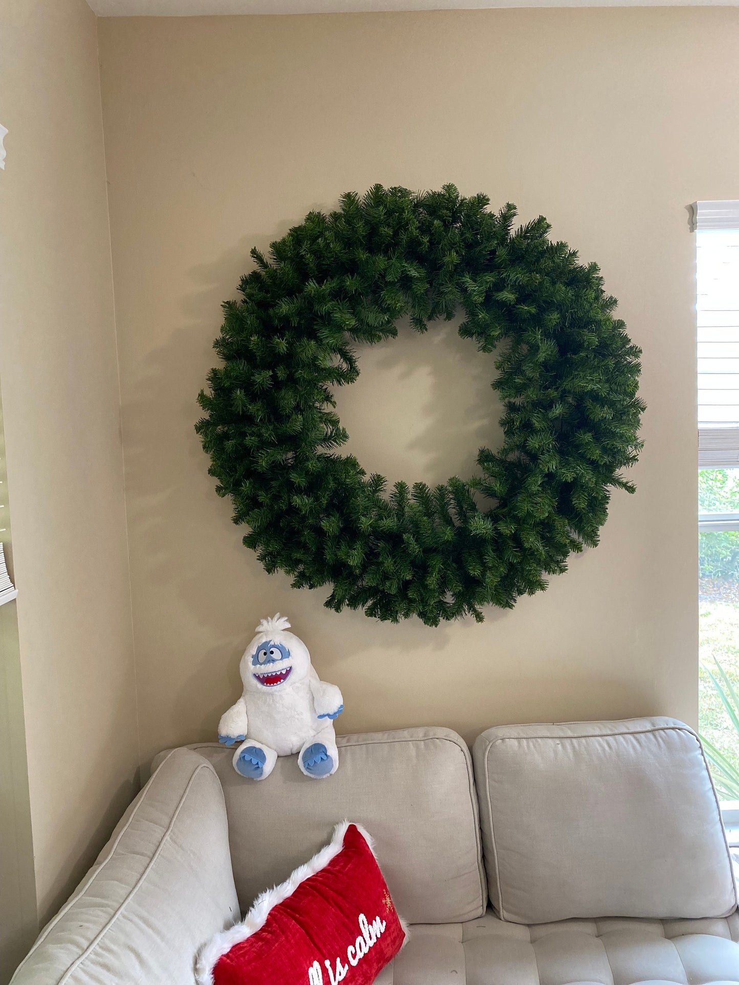 48 inch, 2 pc set Pine Wreath. Non Decorated. Free shipping