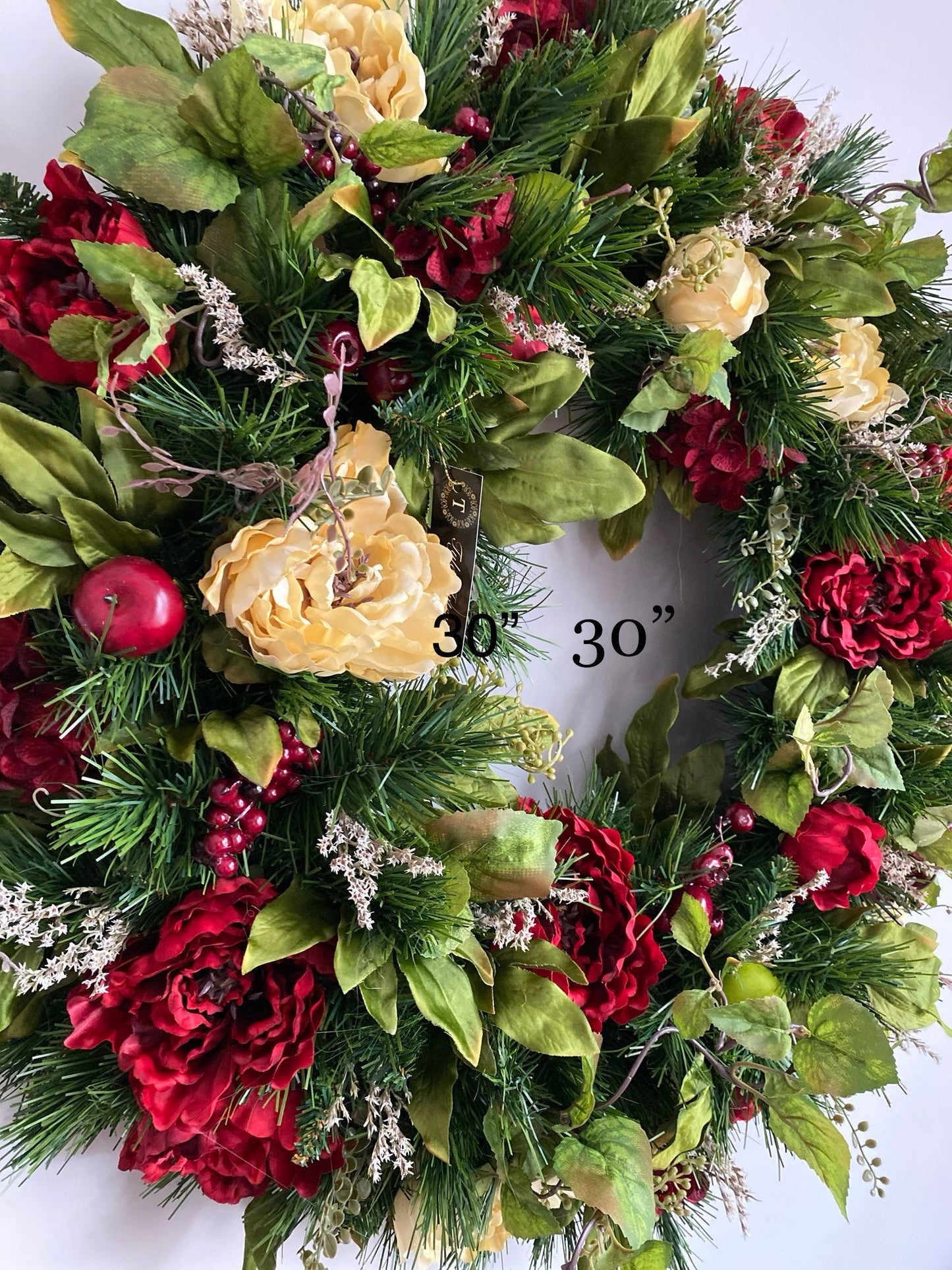Red Peony Wreath, Summer Door Decor, Everyday Wreath