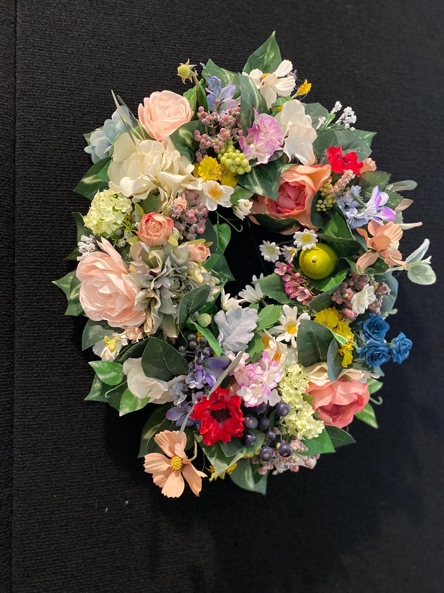 Victorian Oval Wreath, Soft Pink, Mauve Pink, Artificial , Beautiful Touch!