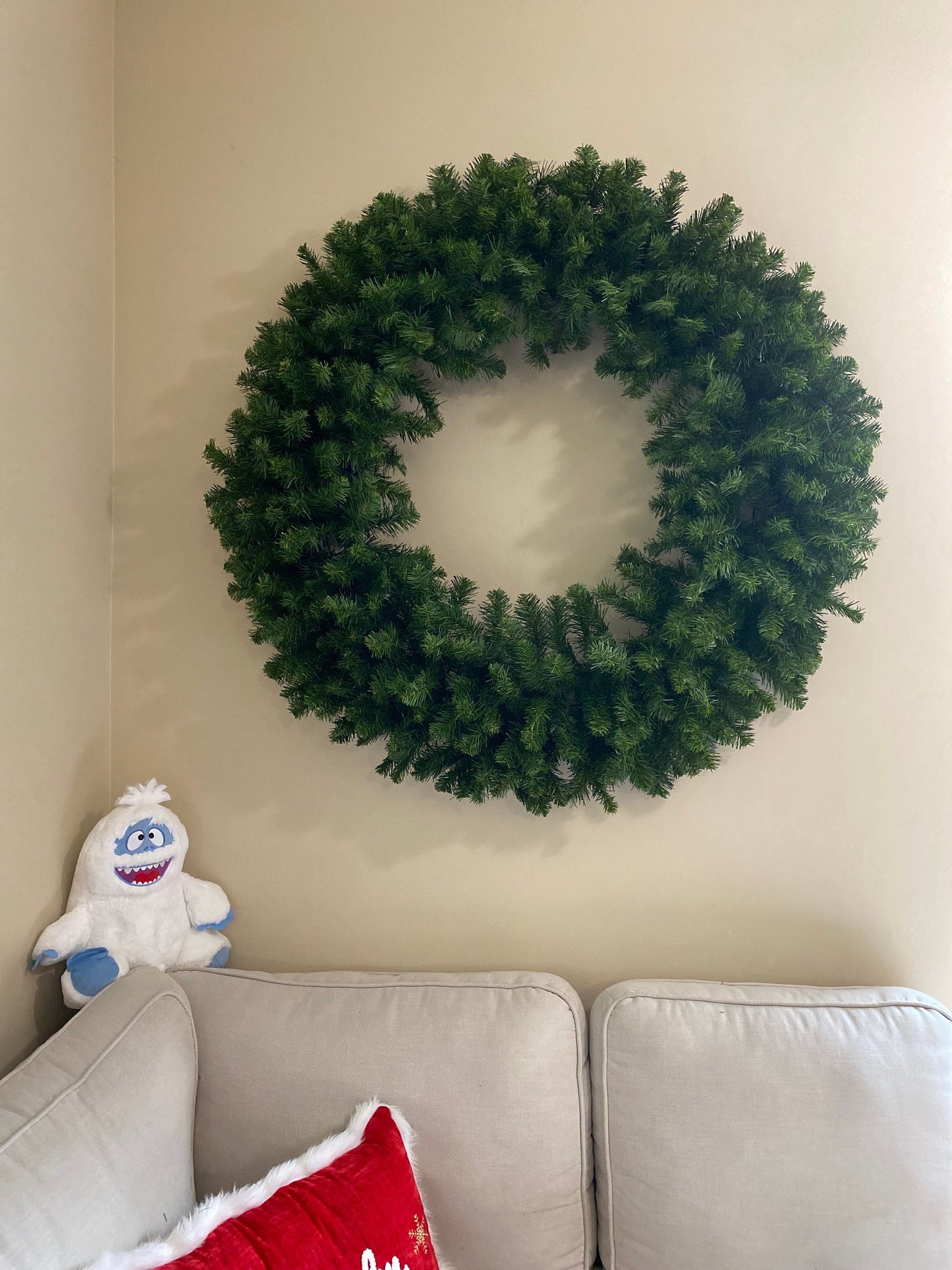 48 inch,   2 pc set Pine Wreath. Non Decorated.   Free shipping