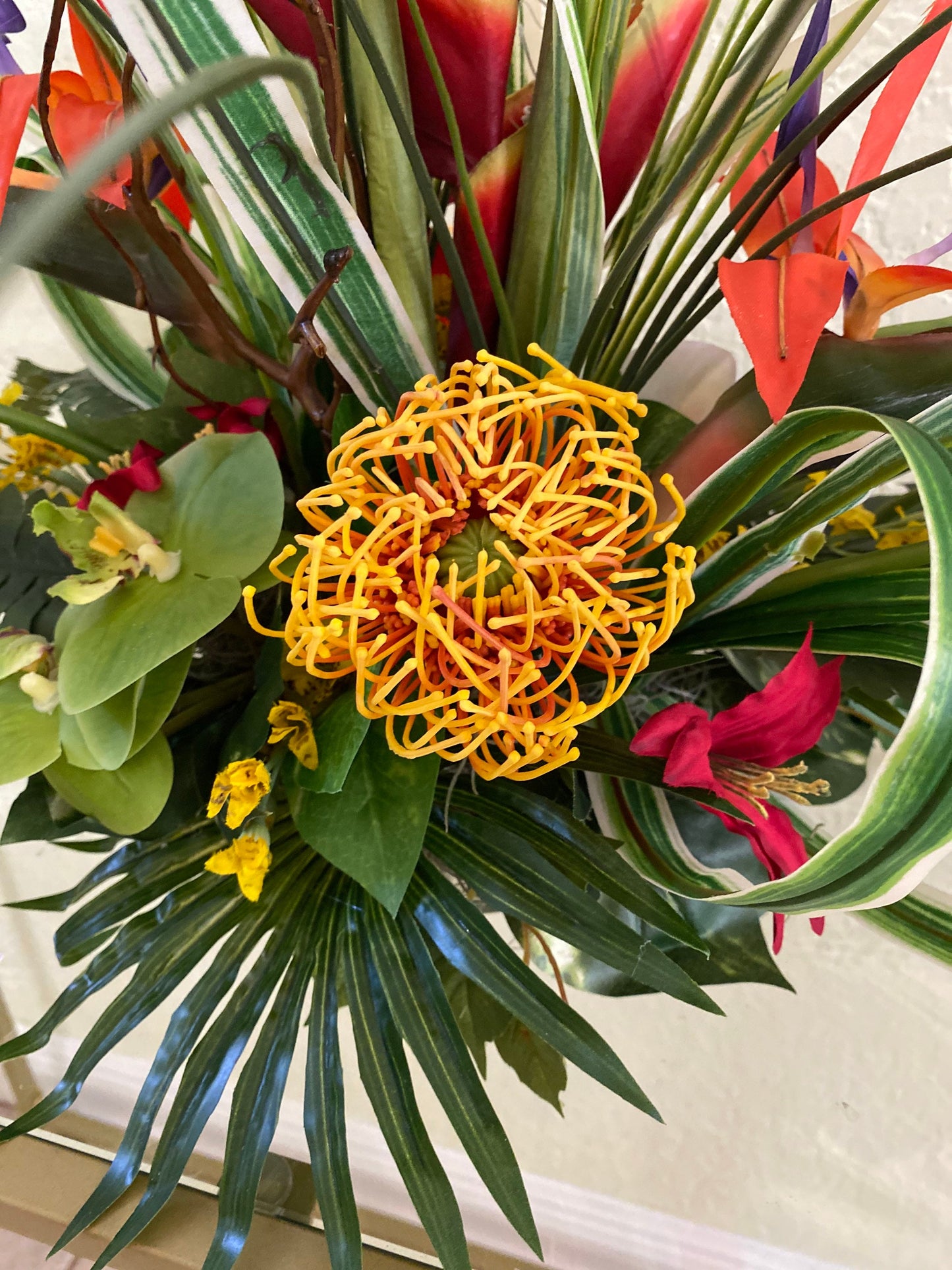 Exotic Floral Arrangement: Heliconia, Bird of Paradise Centerpiece