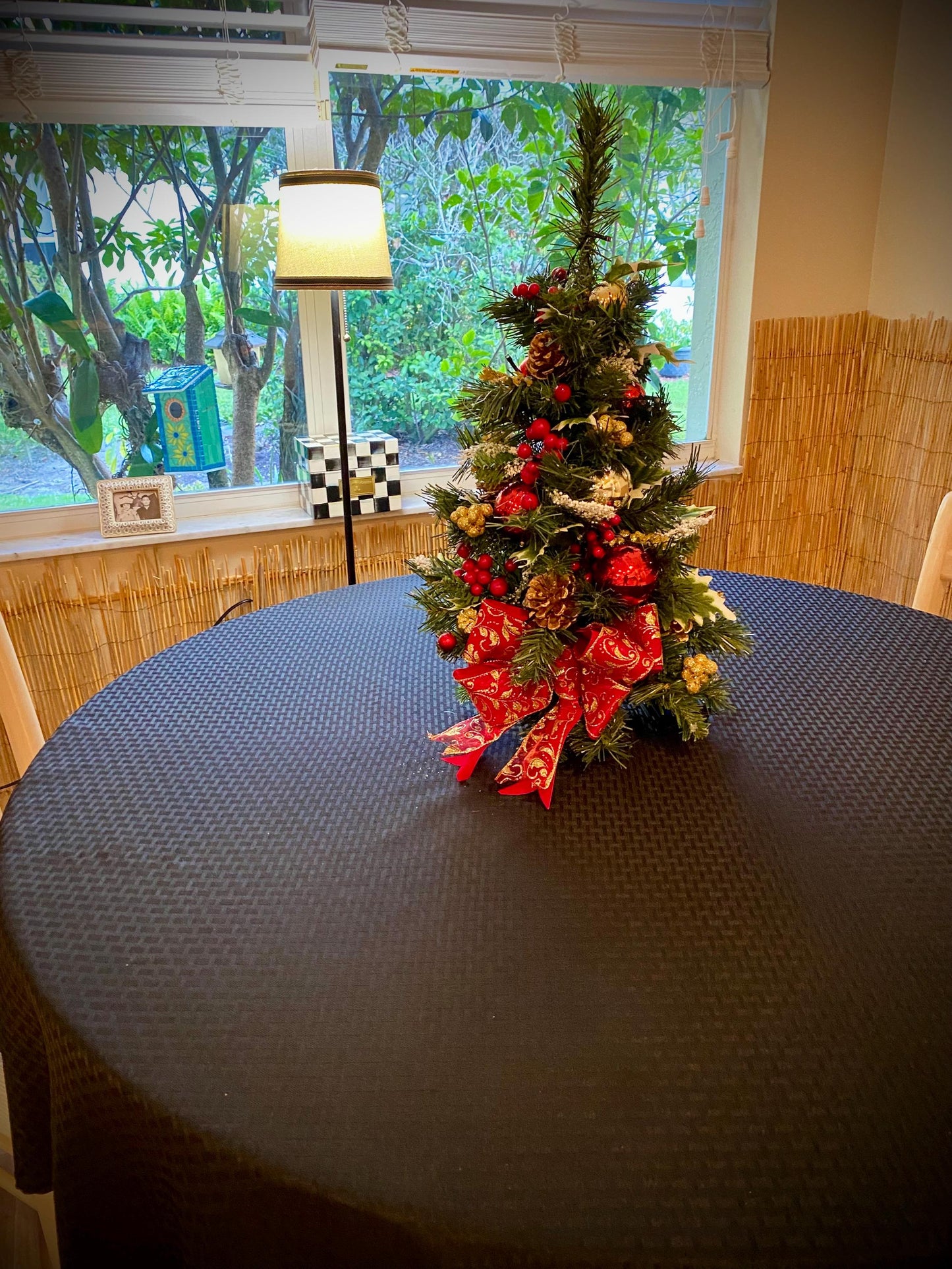Handmade Tabletop Christmas Tree, LED Lights, Timer, 24"