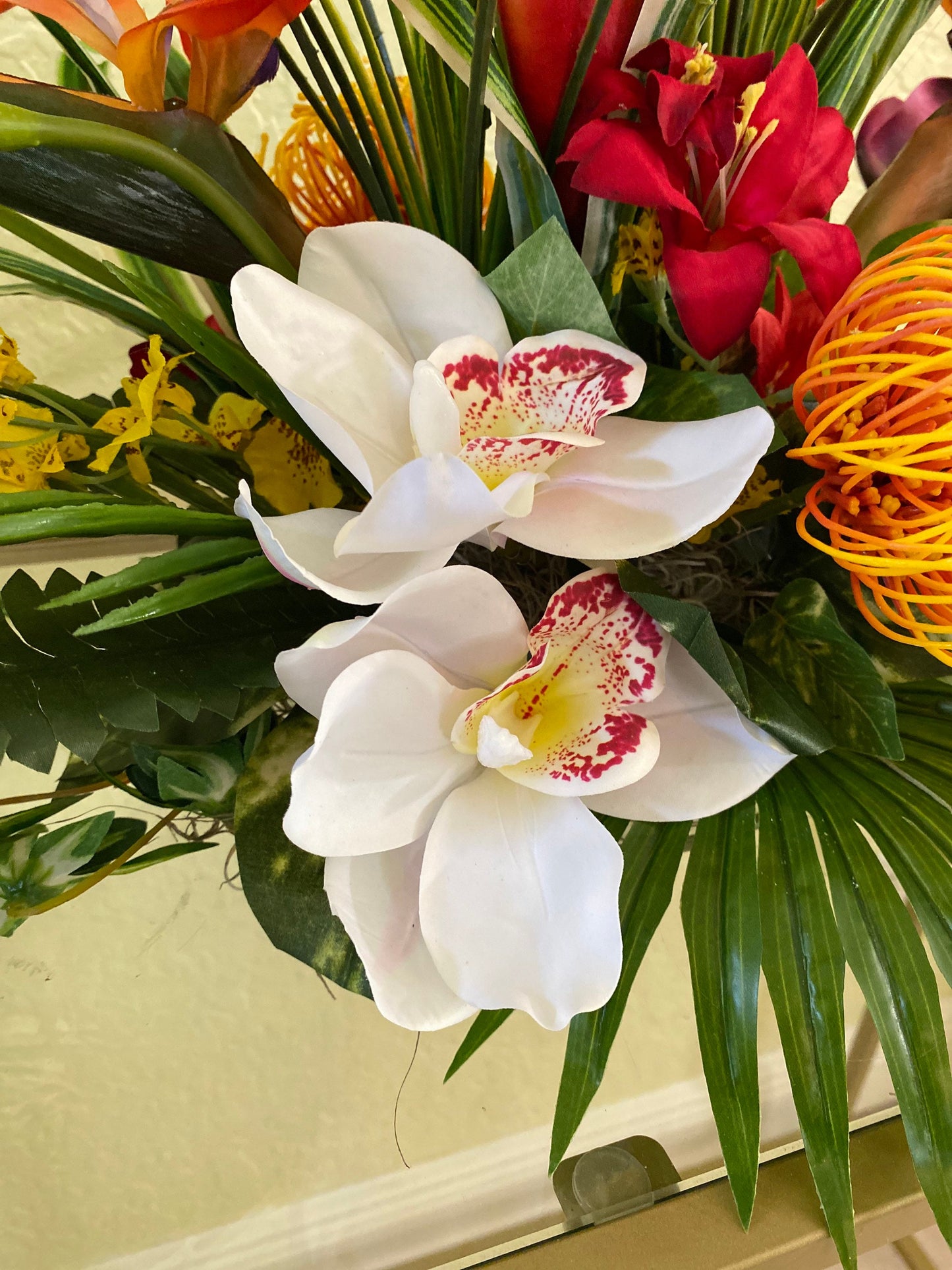 Exotic Floral Arrangement: Heliconia, Bird of Paradise Centerpiece