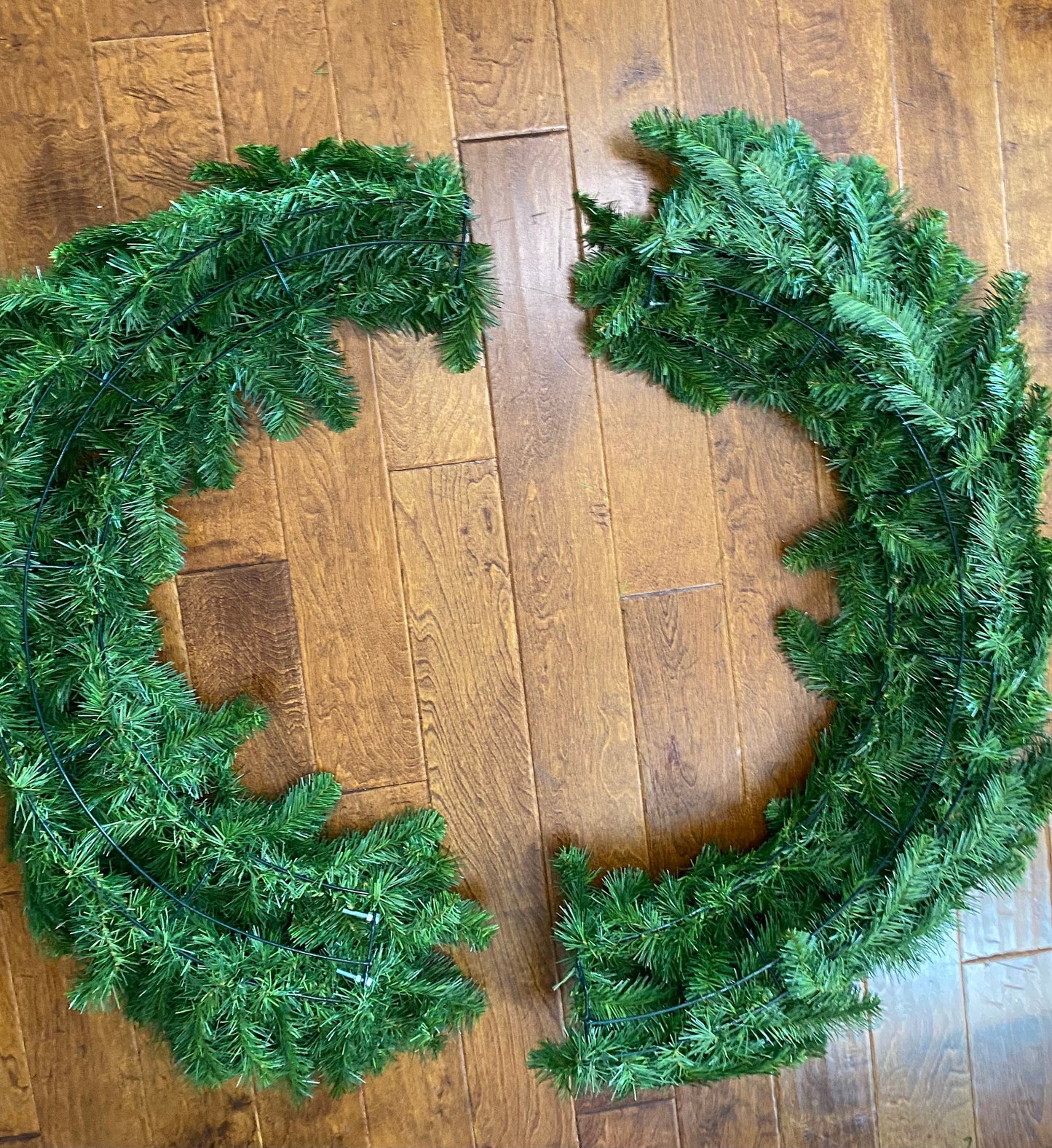 48 inch,   2 pc set Pine Wreath. Non Decorated.   Free shipping