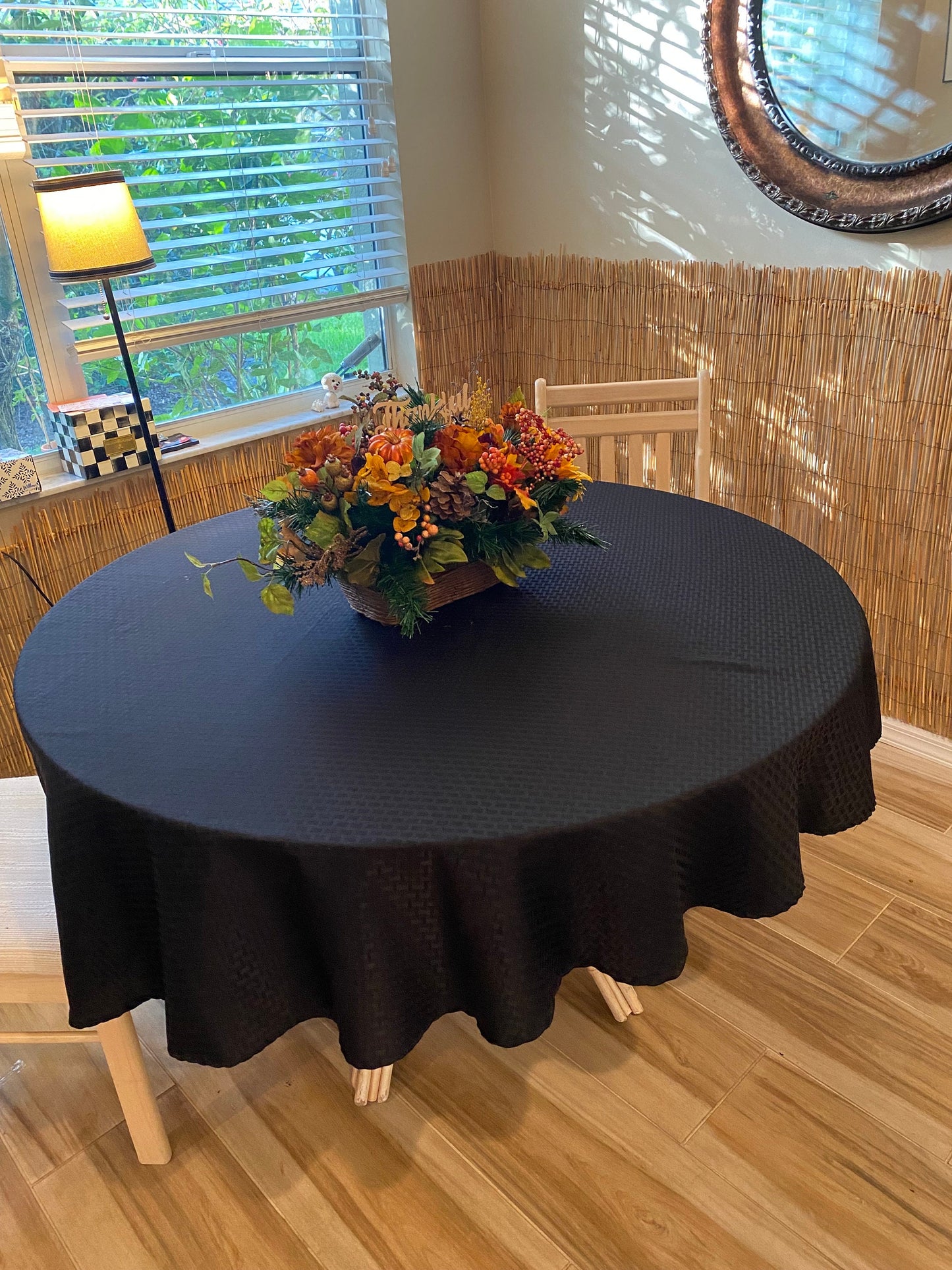 Thanksgiving Centerpiece with Pumpkin & Peonies Mix, Fall Basket Arrangement, Autumn Table Decor