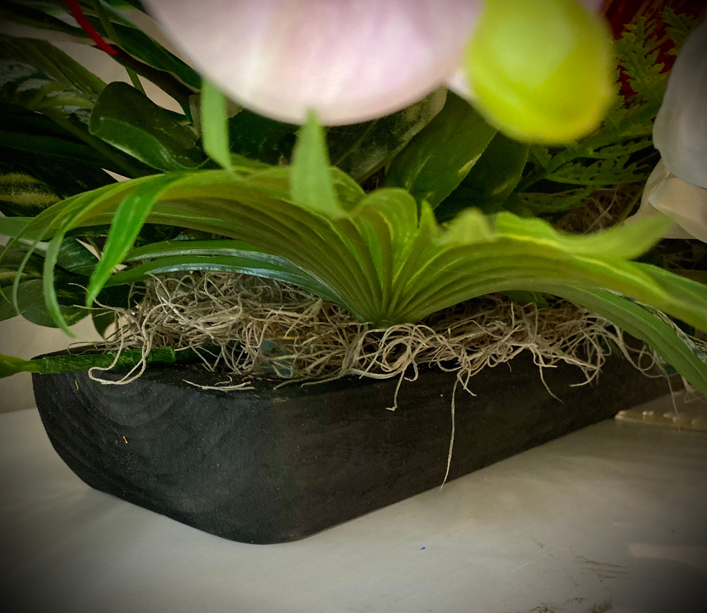 Luxury Tropical Arrangement. Artificial Centerpiece.  Bird of Paradise Home Decor