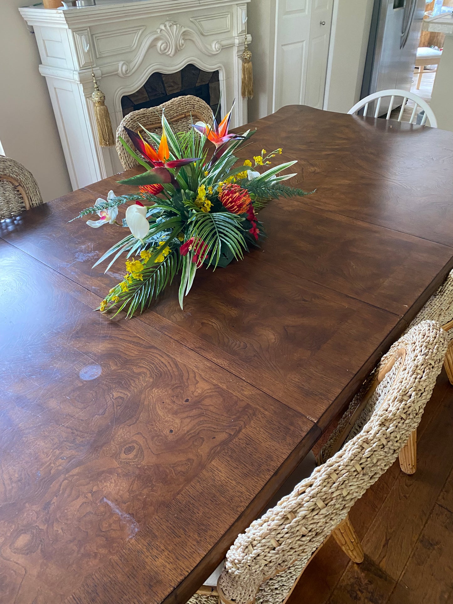 Bird of Paradise Centerpiece, Artificial Home Decor, Dining Table Decoration, Luxury Tropical Centerpiece, Tr
