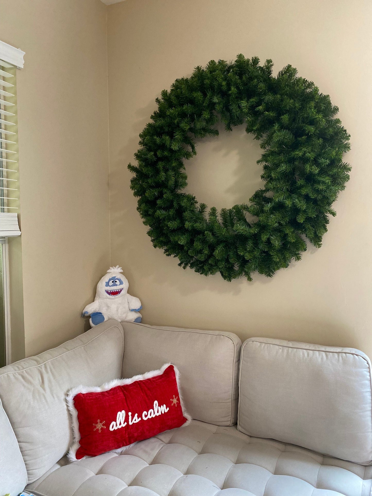 48 inch,   2 pc set Pine Wreath. Non Decorated.   Free shipping