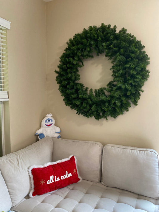 48 inch,   2 pc set Pine Wreath. Non Decorated.   Free shipping