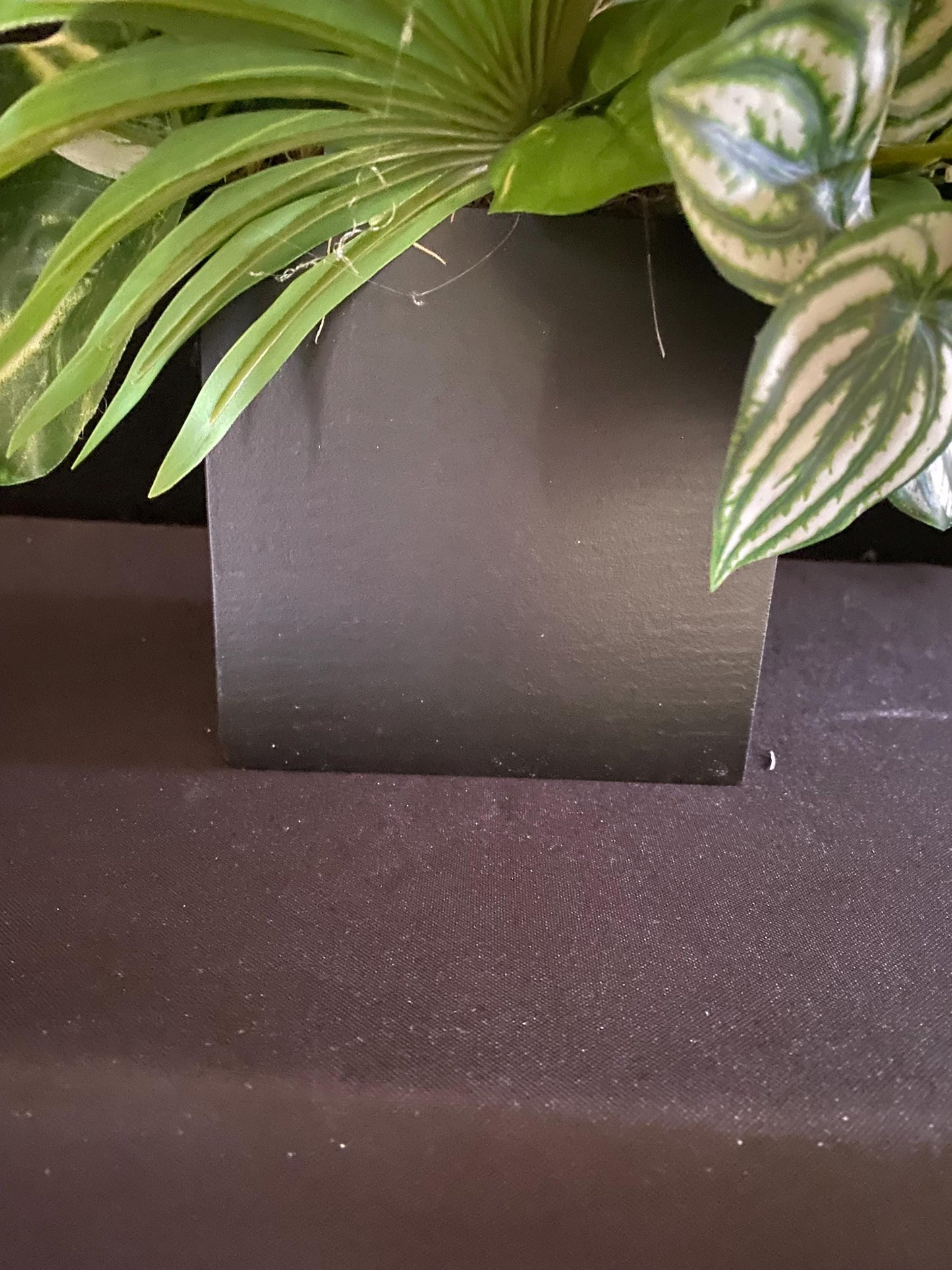 Bird of Paradise and Orchid in 5 inch black cube.   Artificial Colorful Exotic summer arrangement. Wedding Centerpiece.  16"hx15" diameter.