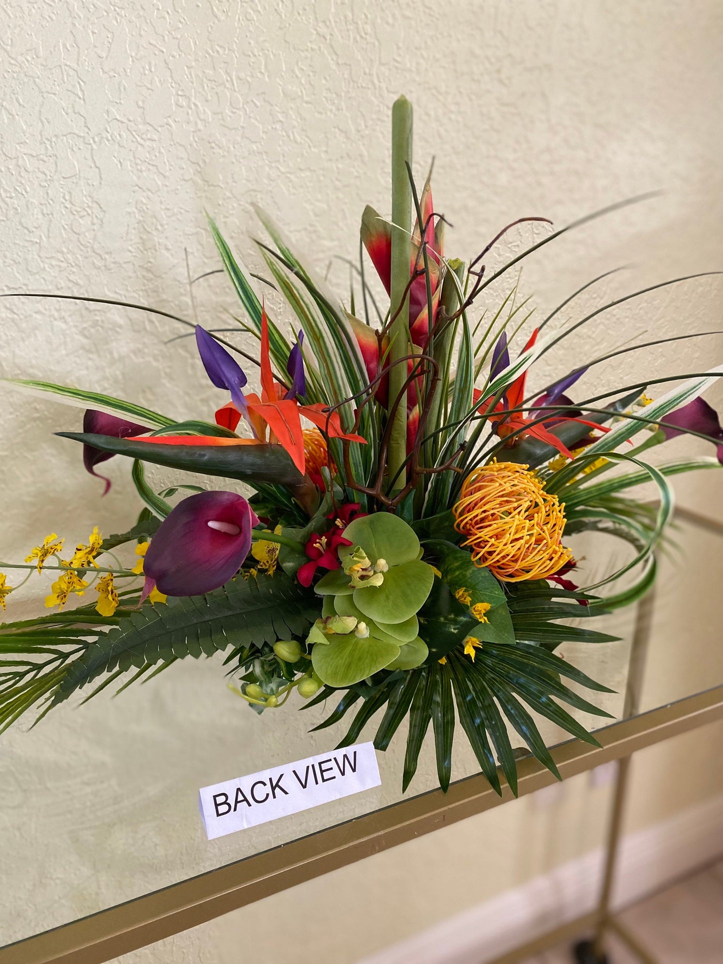Exotic Floral Arrangement: Heliconia, Bird of Paradise Centerpiece
