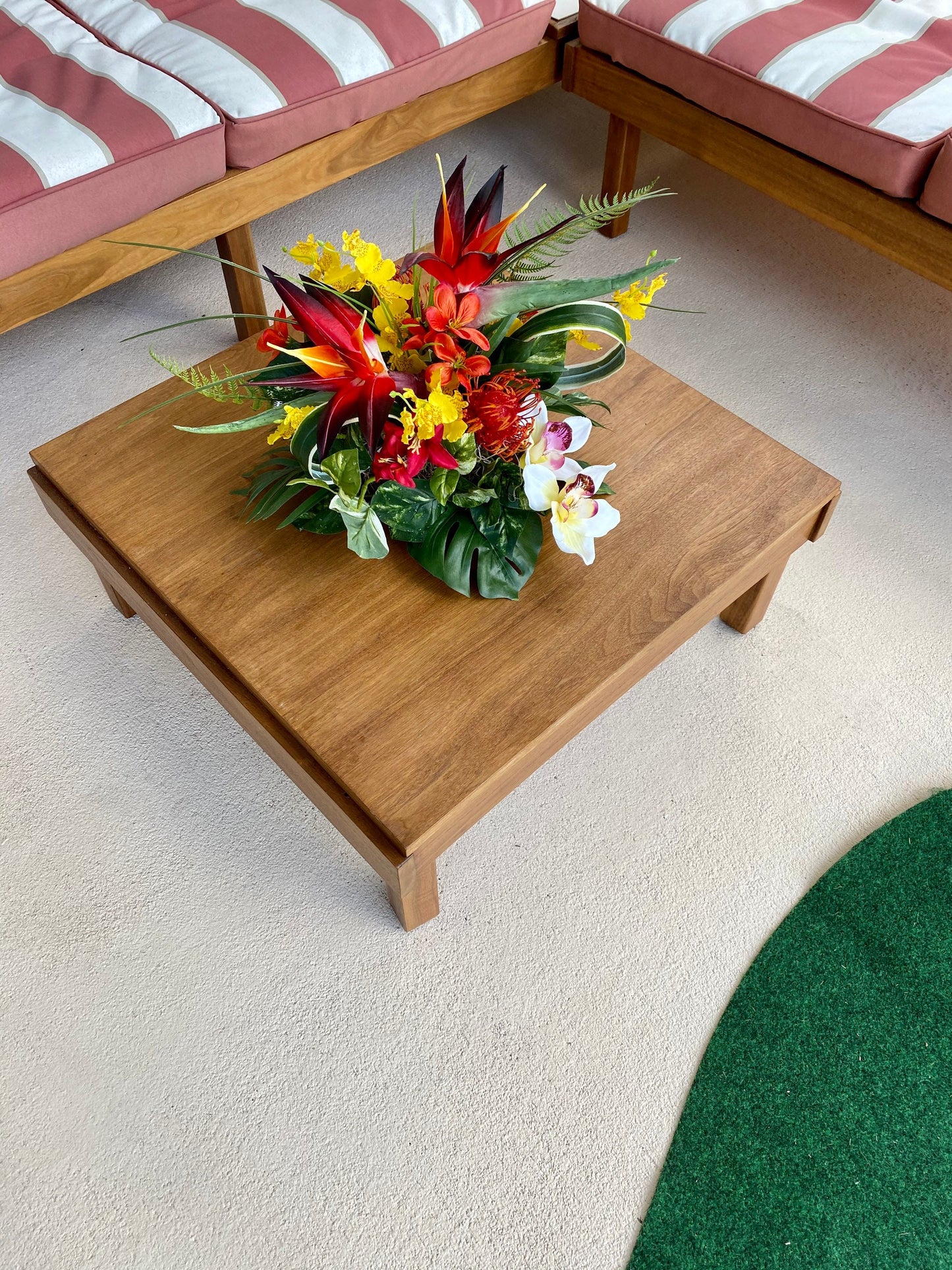 Tropical Floral Centerpiece, Bird of Paradise, Cymbidium Orchid